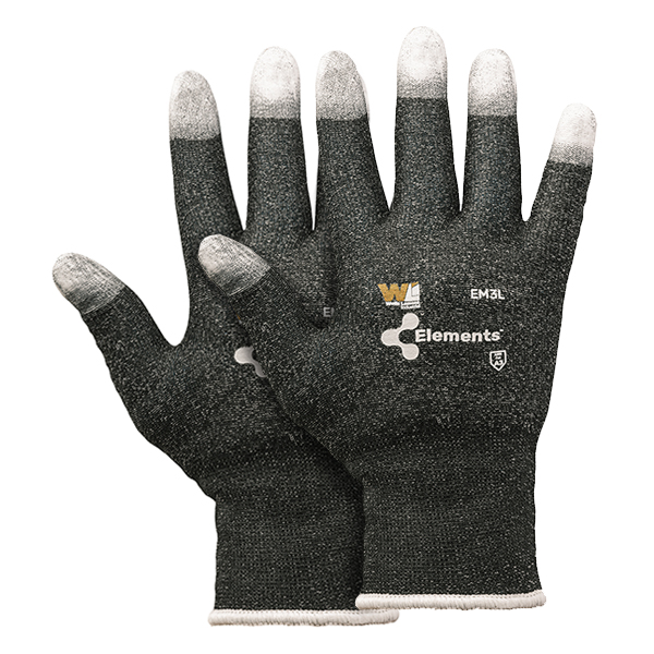 EM3 Wells Lamont Elements Waterproof cut level A3 touchscreen compatible 18-gauge knit gloves